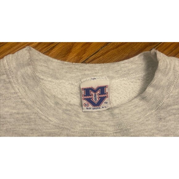 Vintage 90s Medium Navy Annapolis Academy MV Sport Crewneck Sweatshirt USA - Picture 6 of 8